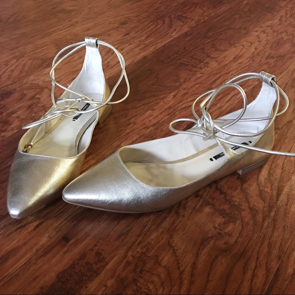 Zara Ballet Lace up flags EXCELLENT CONDITION 7.5